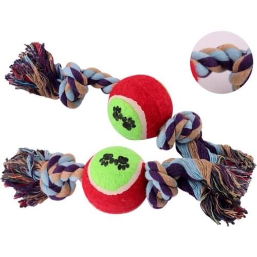 Tennis knot gnawing toy dog interactive exercise ball cotton rope pet cotton rope ball anti gnawing ball molar