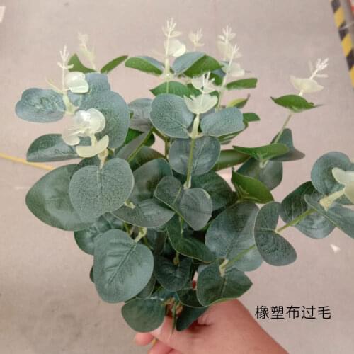 10 Piece Simulation Green Plants Eucalyptus Leaf Branch Artificial Fake Flower Wedding Shooting Prop Home Decoration Garland