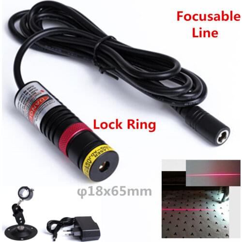 Focusable D18*65 638nm 10mW 30mw 50mw 100mw 150mw 200mw Laser Line Module (FREE with EU Adapter ) for Wood Cutting