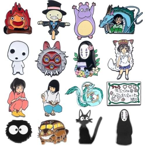 LT263 Japanese Anime Movie Anime Icons Manga Badge Enamel Pins Custom Brooches Lapel Hats Jewelry For Kid Friends Birthday Gifts