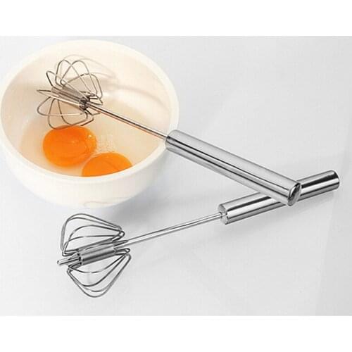 Metal Egg Beaters Metal Hand Pressure Rotary Semi - Automatic Whisk Foamer Rotate Hand Kitchen Cooking Tools