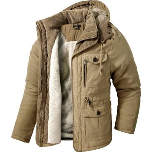 Brand New Warm Thick Men Parkas 2021 Winter Windproof Windbreak Plus Velvet Thick Jacket Parka Coat Men Cotton Outwear Euro Size