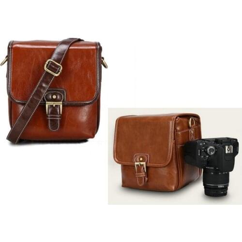 NEW Small PU Leather Camera Bag Camera Case SLR DSLR Shoulder Messenger Bag Insert For NIKON CANON SONY FUJI PENTAX LEICA 113