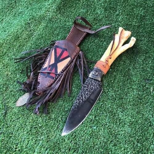 Fixed Blade imported E52100 high carbon steel Style Straight Knife High Carbon Steel Camping Survival Knives Outdoor Tools