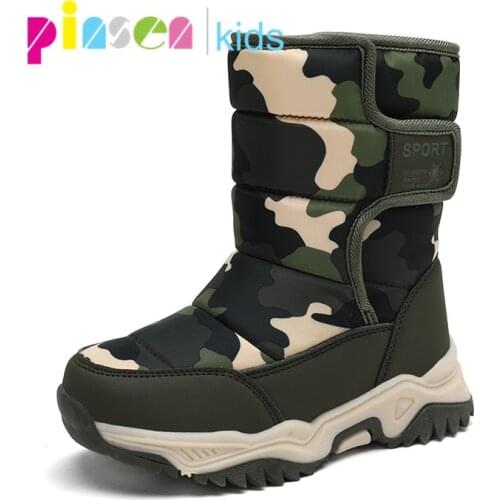 PINSEN 2020 Winter Kids Boots For boys boots Snow Parent-child shoes warm plush bottom Children Shoes Snow For boys Boots girls