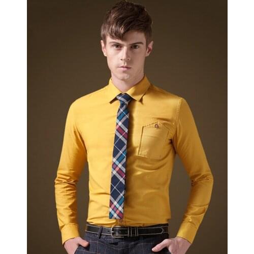 Dandy homme brand men clothing single breasted multi color white blue 75% cotton slim solid full sleeve casual man shirt fashion