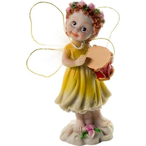 4pcs Fairy Garden Fairies Accessories Miniature Musical Fairies Figurines Kit Outdoor Bonsai Dollhouse Decoration