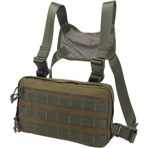 Tactical Chest Rig Hunting Vest Bags MOLLE Adjustable Multifunctional Tactical Chest Rig Shoulder Waist Packs Bag Military Gear