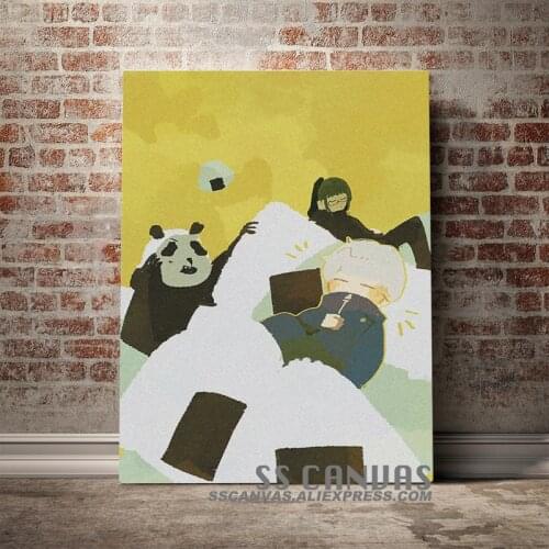Toge Inumaki Maki Zenin Panda Jujutsu Kaisen Anime Canvas Painting Decor Wall Art Home Living Room Decoration Prints Poster