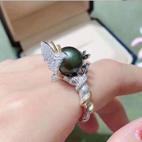 Unique Design 925 Sterling Silver Adjustable Ring Findings Mountings Settings Parts Fittings for Pearls Jade Corals Stones Beads