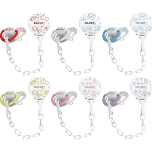 Top Quality Baby Pacifier Decorated Nipple Strap & Palate Ended Pacifier Girl/Men Babysoft