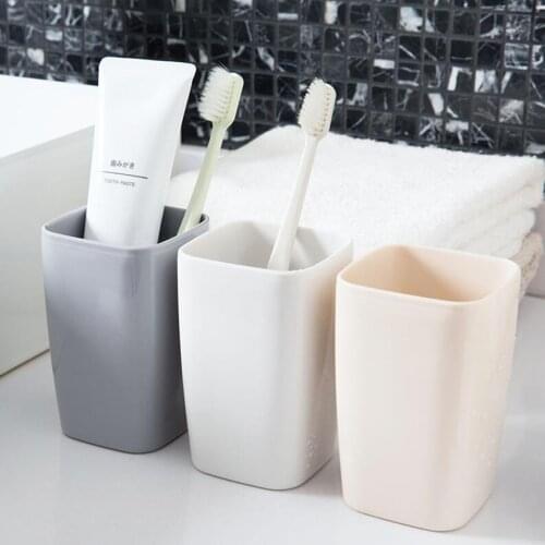 1PC Eco-friendly Bathroom Sets Japanese-style Thick Circular Cups Toothbrush Holder Cup PP Rinsing Cup Wash Tooth Mug