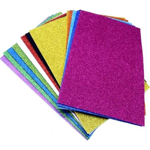 10 Sheets/bag 20X30 Cm Glitter Foam Paper Sparkles Paper for Kids Handcraft Craft Paper-Cut Scrapbook Material Decoration Paper