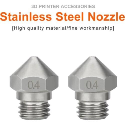 5Pcs 3D Printer Reprap MK2 M7 Screw Stainless Steel MK10 Nozzle 0.4mm For 1.75mm Filament Screw Thread