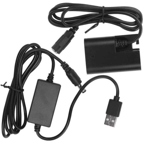 USB Port to LP-E6 Dummy Battery DC Coupler Power Adapter for Canon 5D2 / 5D3 / 5D4 / 6D / 6D2 / 60D / 7D / 7D2 / 70D / 80D