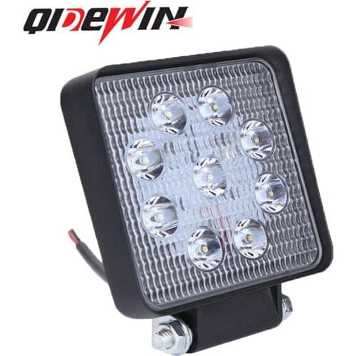 Automobile LED work lamp 9 lamp 27W square off-road vehicle auxiliary engineering front bar spotlight