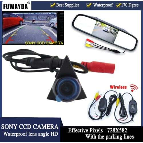 Wireless HD CCD Vehicle car logo mark Front view camera with monitor for VW GOLF Bora Jetta Touareg Passat Lavida Polo Tiguan