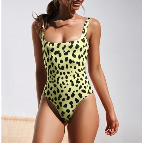 Brazilian Swimsuit Leopard One-Piece Push Up Sexy Swimwear Biquini High Cut Beach Wear Bathing Suit Bathers 2019 New