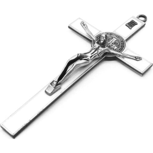 Church Relics Jesus on the Stand Cross Wall Crucifix Antique Home Chapel Decor M68E