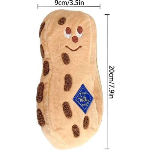 8" Plush Stuffed Animal School Accessory Pencil Case Plush Embroidery Stationery Bag Student Cartoon Stationery Box