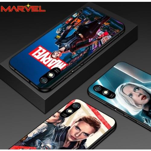 Black Widow Marvel cool for Xiaomi Redmi 10X Pro 9C 9A 9T 9 GO K40 K30 Ultra K20 8 7 S2 6 5 4X Pro Soft Black Phone Case
