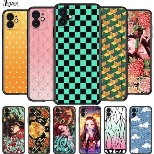 Tanjirou Nezuko for Apple iPhone 12 Pro Max Mini 11 Pro XS Max X XR 6S 6 7 8 Plus 5 5S SE2020 Black Phone Case