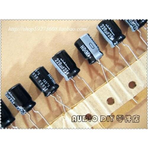 2020 hot sale 30PCS/50PCS Nichicon HD Series 220uF/25V electrolytic capacitors free shipping
