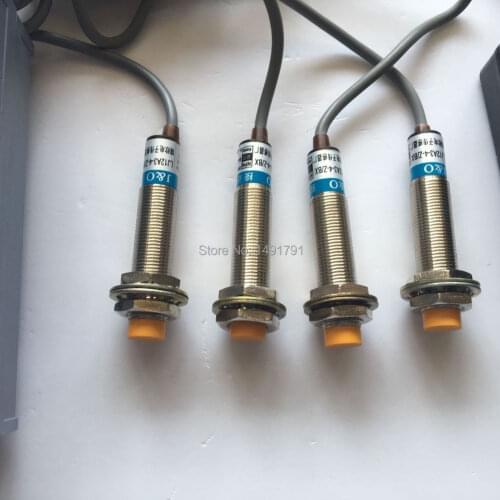 Real live room escape game prop four metal sensors touch in right order to unlock with audio touching to relase the door locks