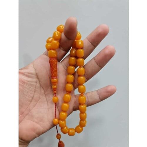 Islamic Tasbih Muslim Rosary Beads 33 Prayer Rosary For Men Bracelet For Men Accessory amber oltu amber stone Handmade Turkey