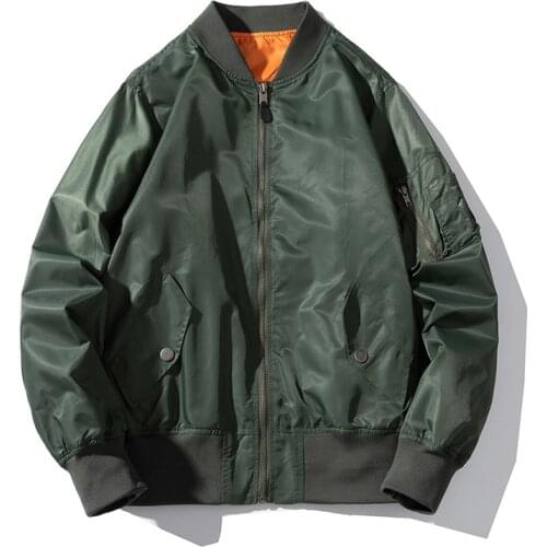 Classic Womens bomber jacket Autumn 2021 Fashion Solid Army Green Warm Zipper Pockets Winter Cotton Coat Casual Female Jacket
