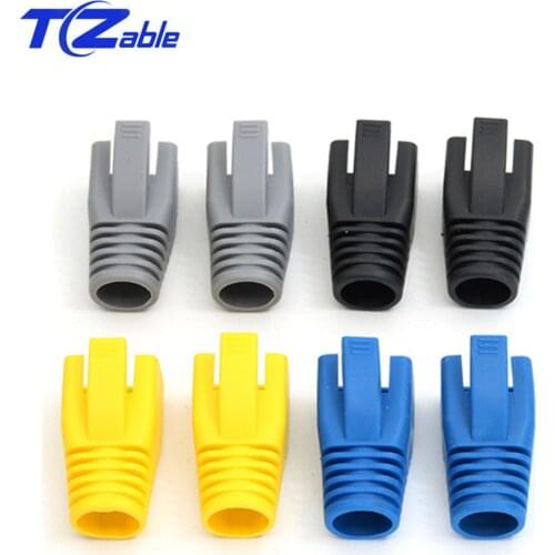 RJ45 Caps Color jacket Protective Case TPU Boots For Cat6a Cat7 RJ45 Network Ethernet Cable Connectors Sheath Protective