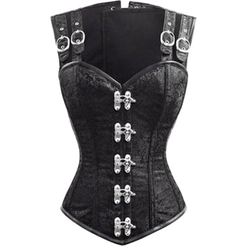 Bustier Gothic Corselet Corset Women Bustier Steampunk Corset Modeling Strap Steel Bone Floral Buckle Party New Tops