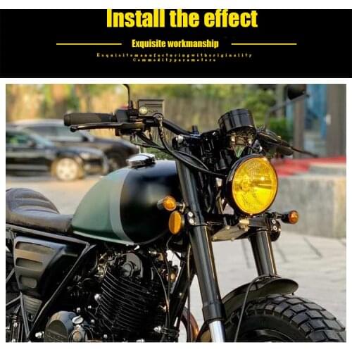 For CG125 Motorcycle Headlight Cafe Racer Head Lamp Motor Vintage Round High/Low Beam Bulb Universal For GN125 Harley for Suzuki