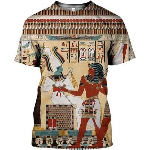 CLOOCL Men T-shirt Ancient Egypt Gods Goddesses Pharaoh 3D Print Short Sleeve Tee Shirts Women Fashion Unisex Harajuku Tops