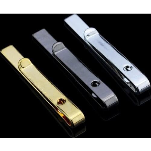 WN `High quality fashion Acessroies man tie clip cufflink stickpin 3 color gold silvery black stainless steel material