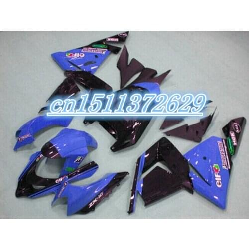 Dor-KAWASAKI NINJA Blue flames 2004-2005 04-05 ZX 10R 10 R ZX-10R Blue black ZX10R 04 05 2004 2005 Fairing D