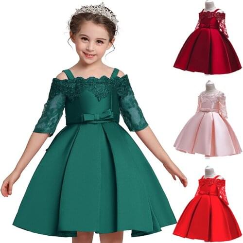 Christmas Fashion Girls Dress Elegant Princess Dress Wedding Formal Party Gown Children Clothing Halloween Kids Dresses For Girl