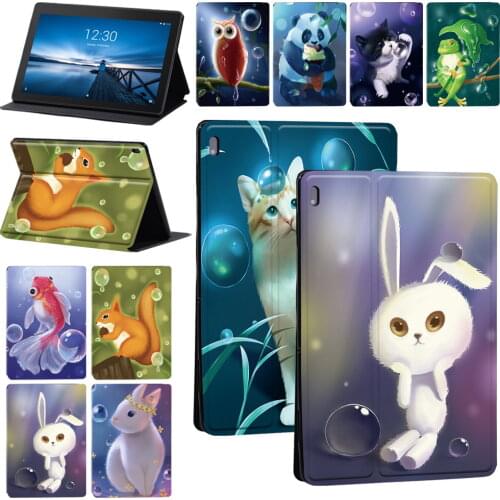 For Lenovo Tab M10 10.1 Inch/Tab E10 10.1 Inch Tablet Stand Heavy Duty Protective Case Animal Series Pattern Shell