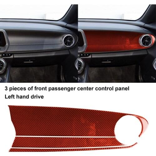 Easy Installation Compact Red Car Co-Pilot Inner Dashboard Panel Cover for Chevrolet Camaro 2017-2019 Left Drive