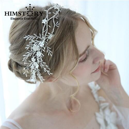 Luxury Crystal Wedding Hair Accessories Headband Beaded Bridal Hair Vine Hairbands Crown Headpiece Bride Tiara Jewelry