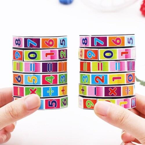 Removable Figure Cylinder Magic Cube Add Subtract Multiply and Divide Toys for Children