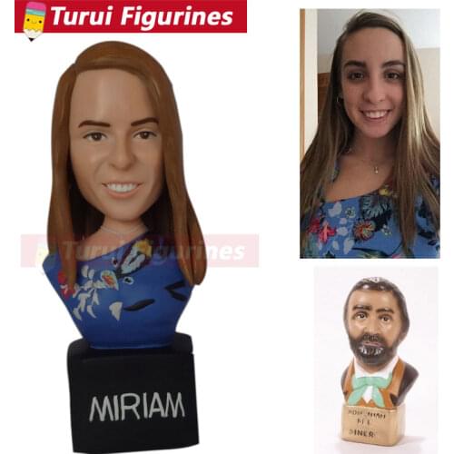 Ooak Handmade custom bust sculpture people figurines custom mini statue polymer clay sculpture minature home decorations decor