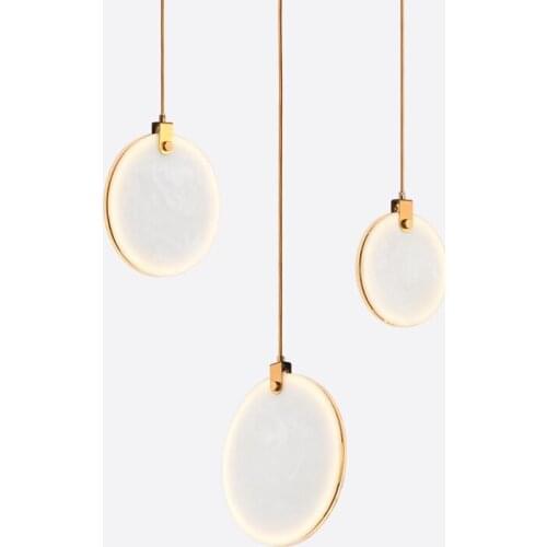 Modern creative cafe clothing store restaurant bar bedroom bedside imitation marble small decoration lamps