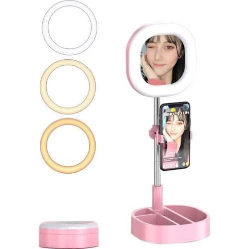 LED Ring Light Photo Camera Light Photography Dimmable Video Light for Makeup Selfie with Stand Phone Holder for Mobile