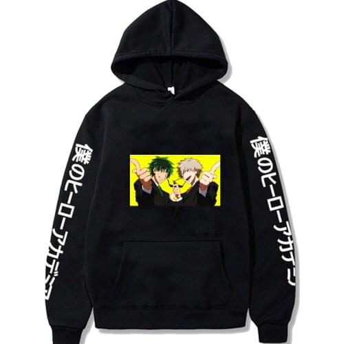 Anime My Hero Academia Hoodies Sweatshirt Unisex Men Women Pullover Oversized Hooded Streetswear Fashion HipHop Clothes