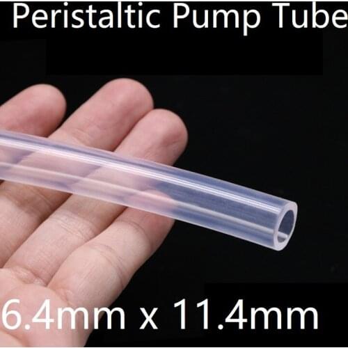 Peristaltic Pump Tube ID 6.4mm x 11.4mm OD Soft Silicone Hose Wall 2.5mm Flexible Drink Water Connect Pipe Nontoxic Transparent