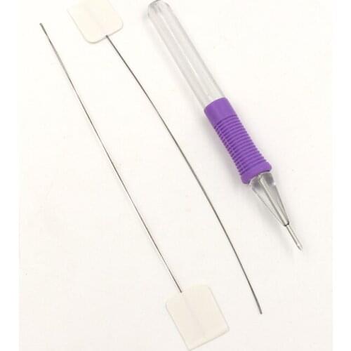 1set Magic Embroidery Pen Interchangeable Punching Needles Stitches Embroidery Weaving Tool DIY Knitting Accessories Tools