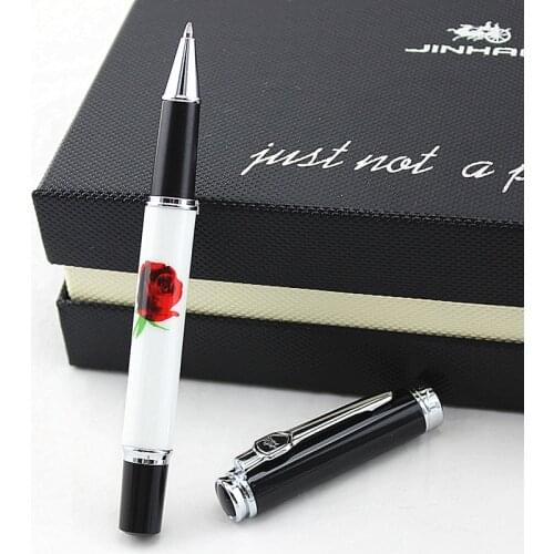 High Quality Luxury jinhao Business Roller pen Ceramics Plum Flower Ballpoint Pens 0.5MM Black ink For Business Office Gift