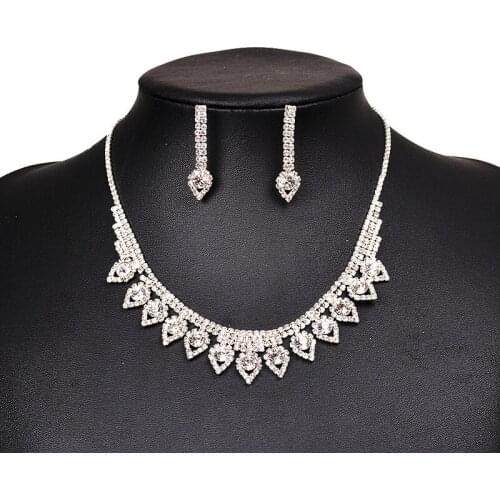 Jewelry & Accessories,Fashion Jewelry Sets. Bridal jewelry, Zircon necklace earrings set