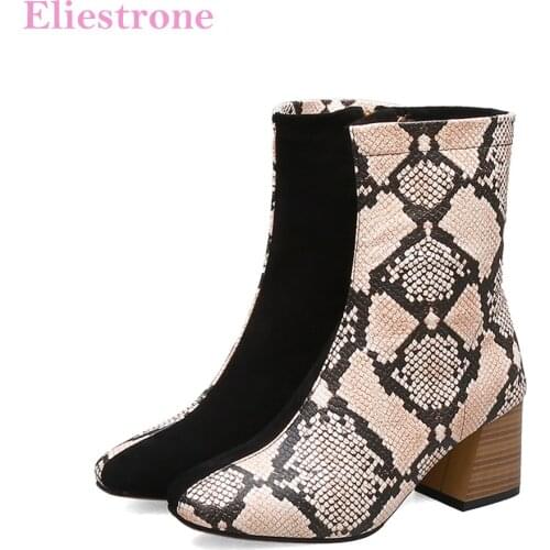 Brand New Sweet Black Apricot Women Mid Calf Boots Lovely High Heels Lady Shoes LA070 Plus Big Small Size 32 10 43 45 48